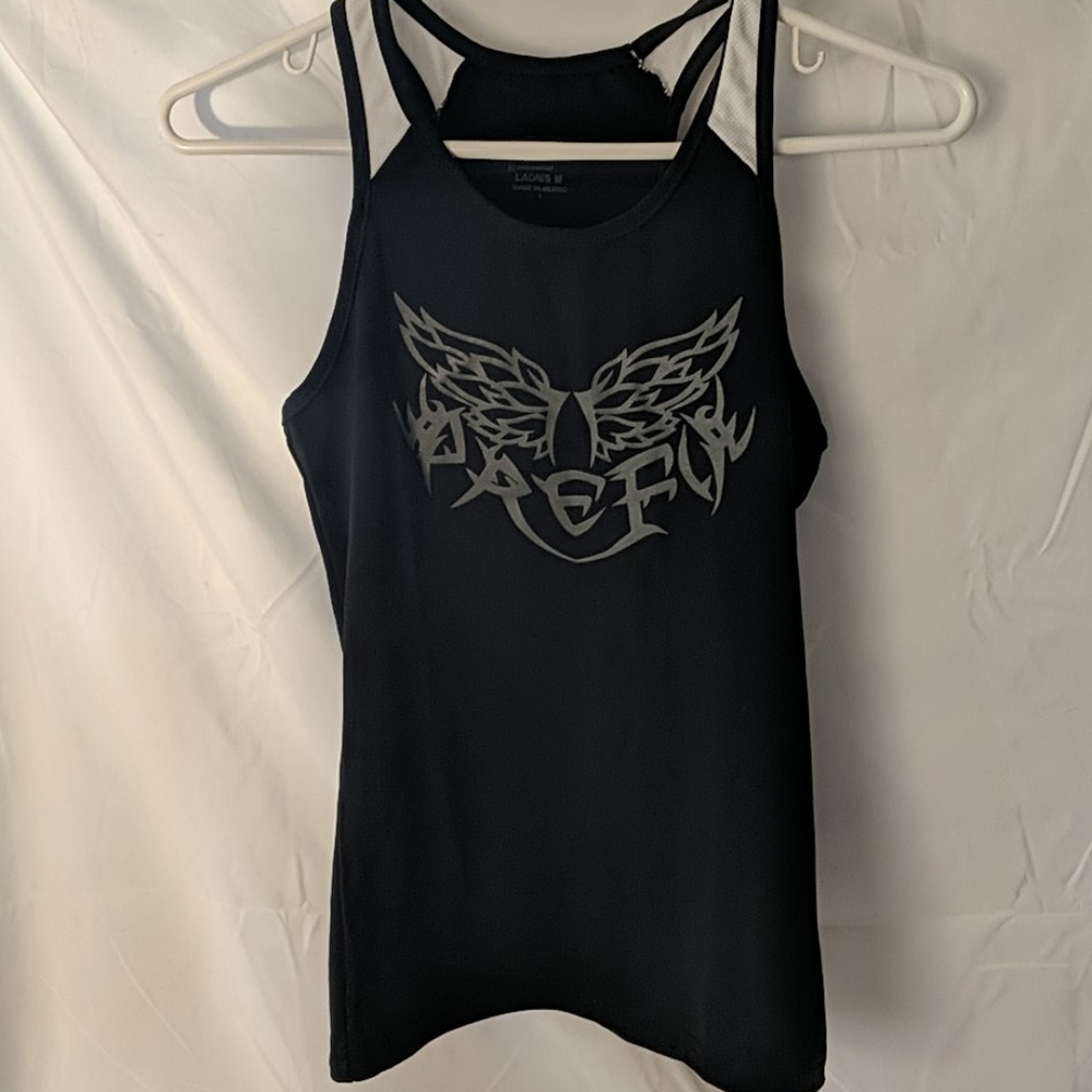 Augusta sportswear women's  medium black tank top tiger decal